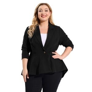 Agnes Orinda Black Tunic Blazer